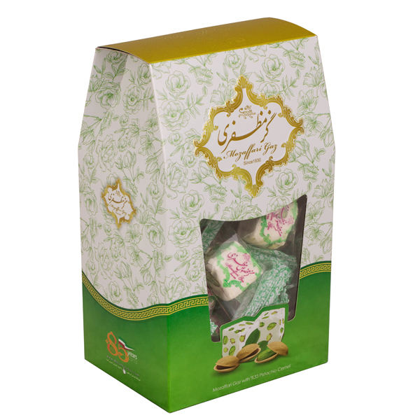 Main image of 莫扎法里加兹（三包装）：开心果 – 传统伊朗玫瑰水牛轧糖，200克（4份）