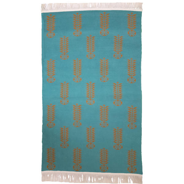 Main image of 波斯手工编织 Zilou 地板覆盖地毯 绿色