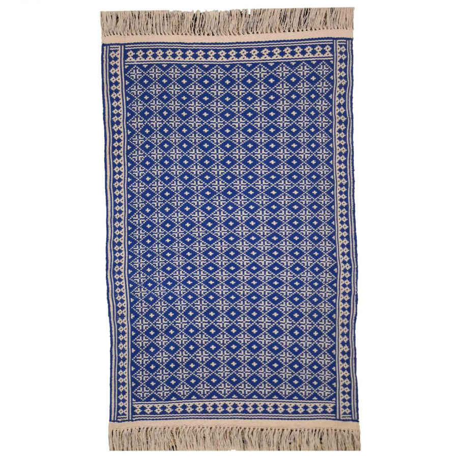 Main image of 波斯手工编织 Zilou 地板覆盖地毯 蓝色