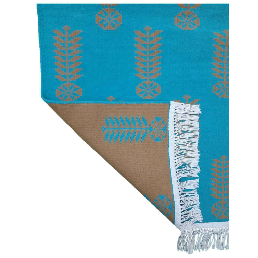 波斯手工编织 Zilou 地板覆盖地毯 绿色