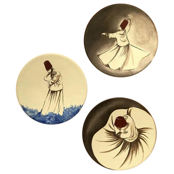 Main image of 手绘装饰陶瓷盘 Sama（旋舞）