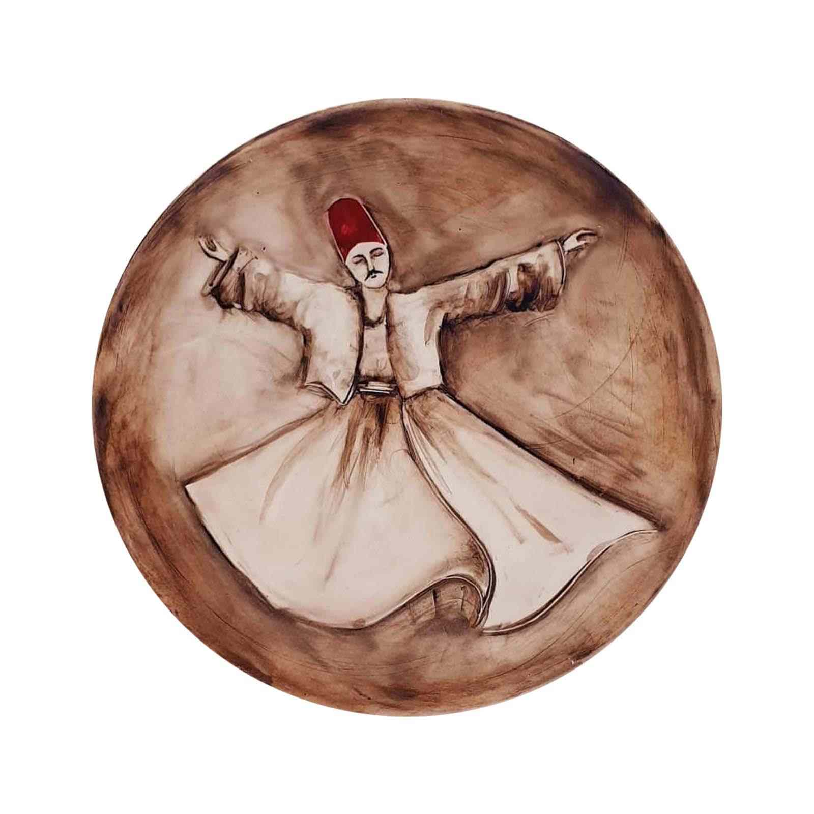 手绘装饰陶瓷盘 Sama（旋舞）