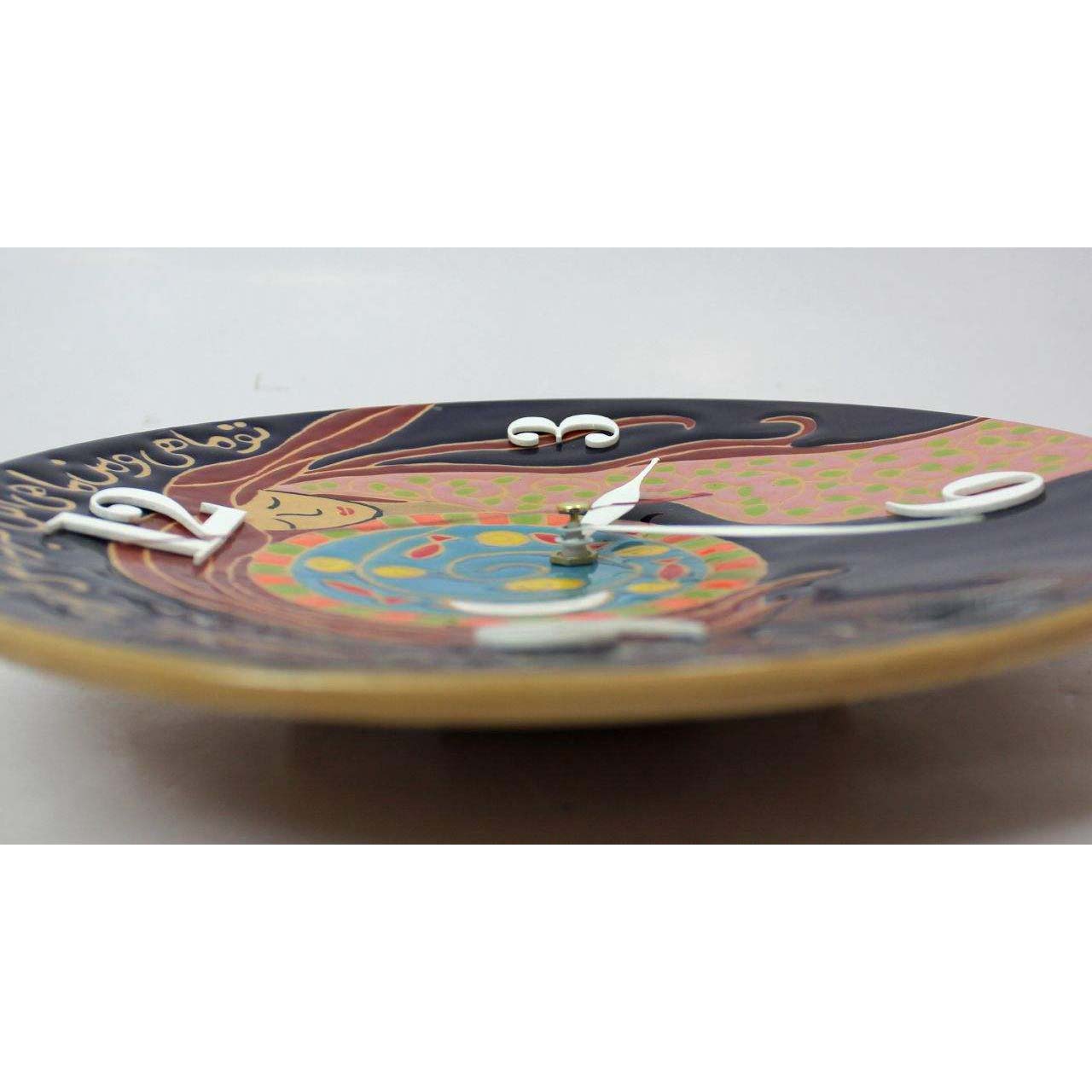 手工波斯陶艺壁挂时钟 – 手绘 Negar