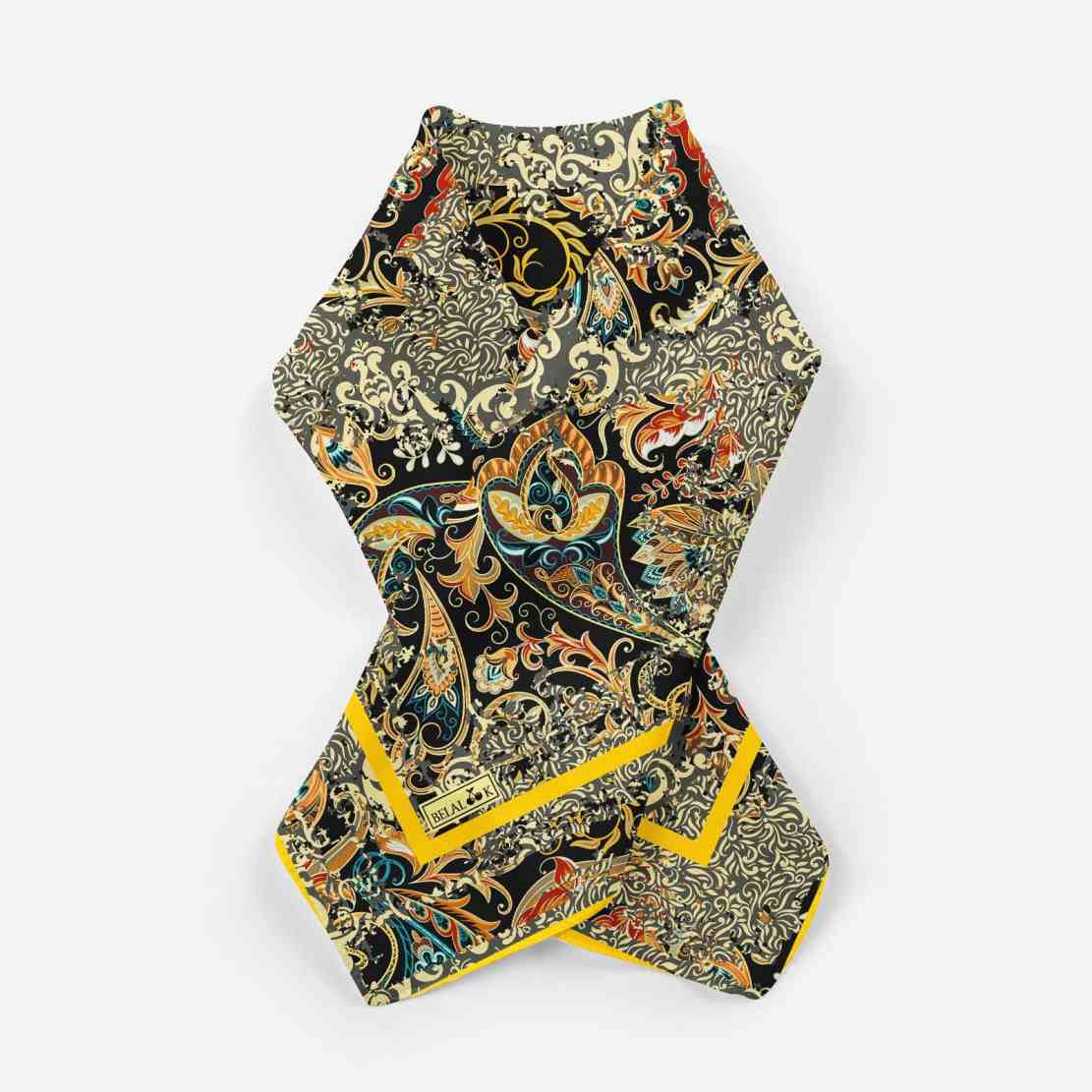 女士夏季丝巾 – 奢华佩斯利印花,鲜艳设计