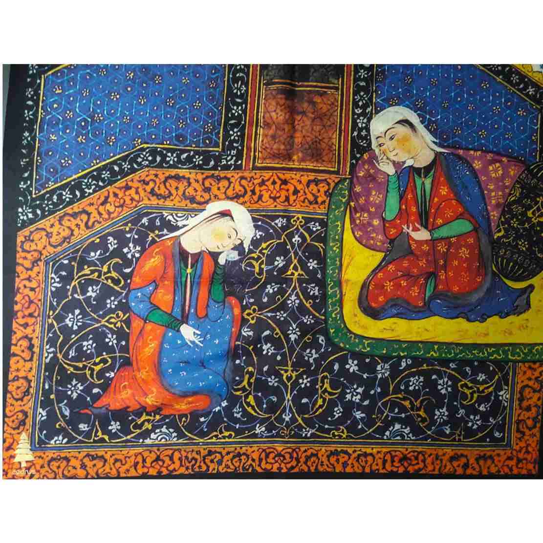 波斯印花女士披肩 – 艺术 Shahnameh 款