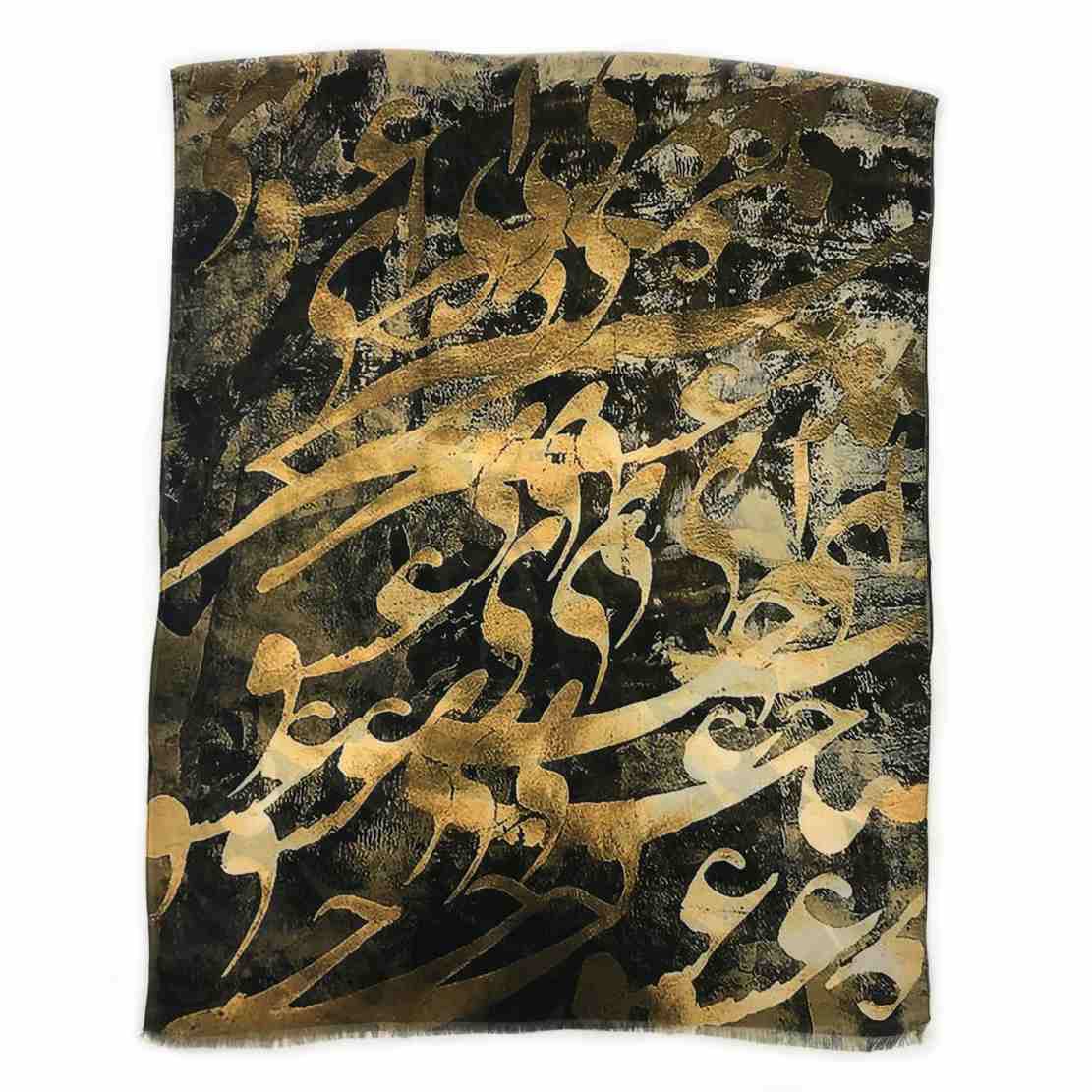 波斯印花女士披肩 – 艺术书法款