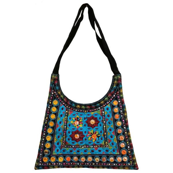 Main image of 民族风麂皮波西米亚单肩包 – 刺绣 Z17 款