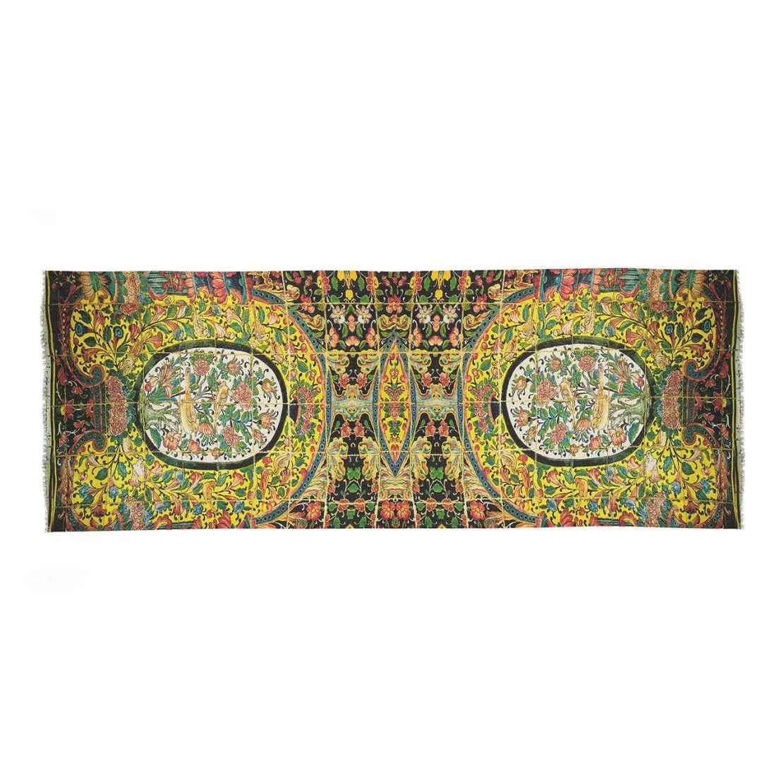 波斯印花女士披肩 – 艺术花卉瓷砖款