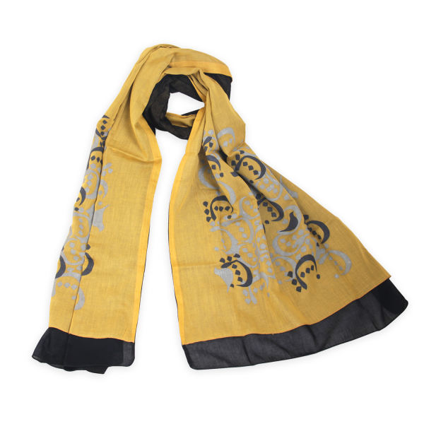 Main image of 波斯印花女士披肩 – 艺术书法轻盈棉款