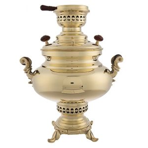 波斯黄铜茶炊 装饰性木炭茶具 5升