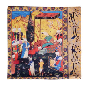 波斯天鹅绒靠垫套 – Shahnameh 设计（2件套）