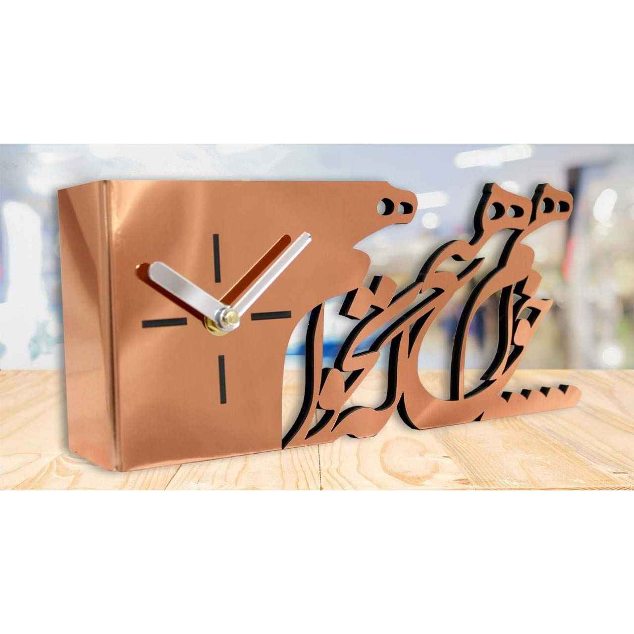 波斯风格铜质桌面时钟 款式 书法