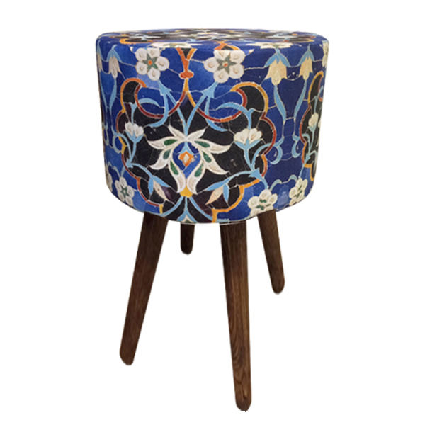 Main image of 圆形天鹅绒脚凳 波斯艺术灵感 Taj款