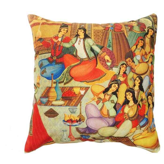 混搭风天鹅绒脚凳&靠垫套装 波斯艺术灵感