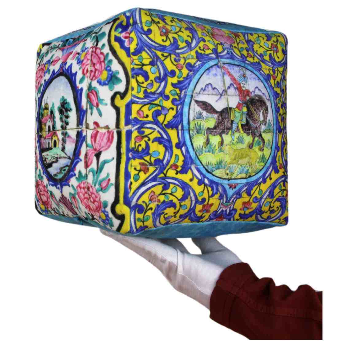 波西米亚风天鹅绒方形坐墩 波斯优雅灵感 Shikdo款