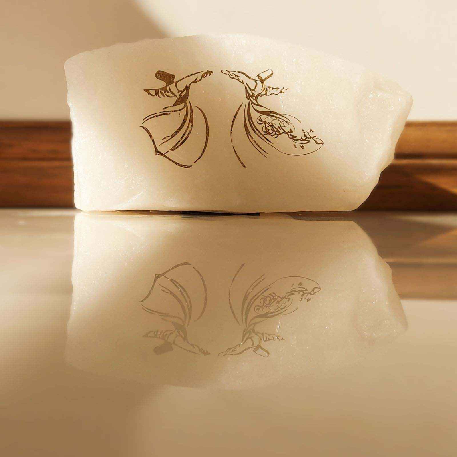 波斯 Glow 盐灯 – 手工 Sama 舞蹈图案款