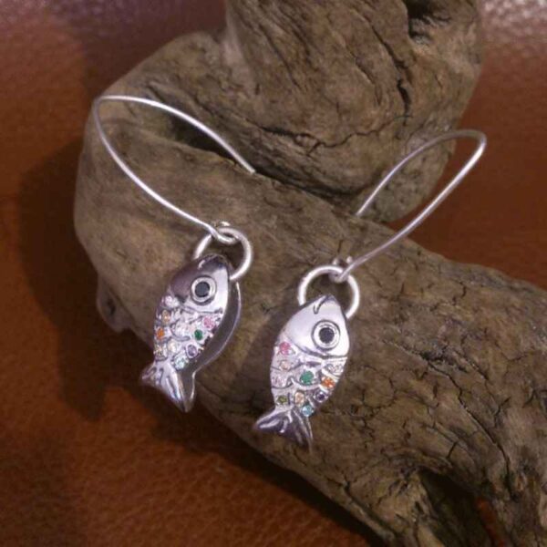 波斯银耳环 – 鱼 (Mahi) 款