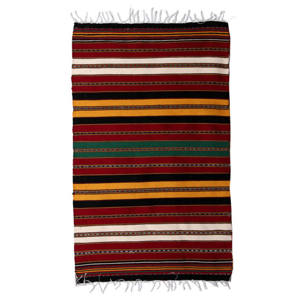 Main image of 正宗波斯 Jajim 平织条纹地毯 Diyasam