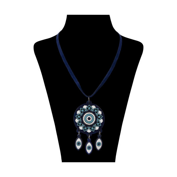 木制项链 – 艺术化 Cheshm Nazar 邪眼款