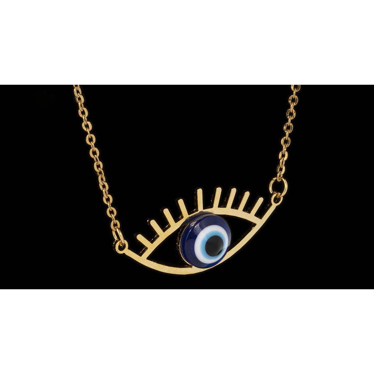 钢制项链 – 艺术化 Cheshm Nazar 邪眼款
