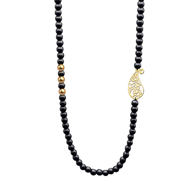 Main image of 波斯钢项链 – 极简书法 Poem 款