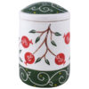 陶瓷储物罐 – 手工制作，石榴图案款