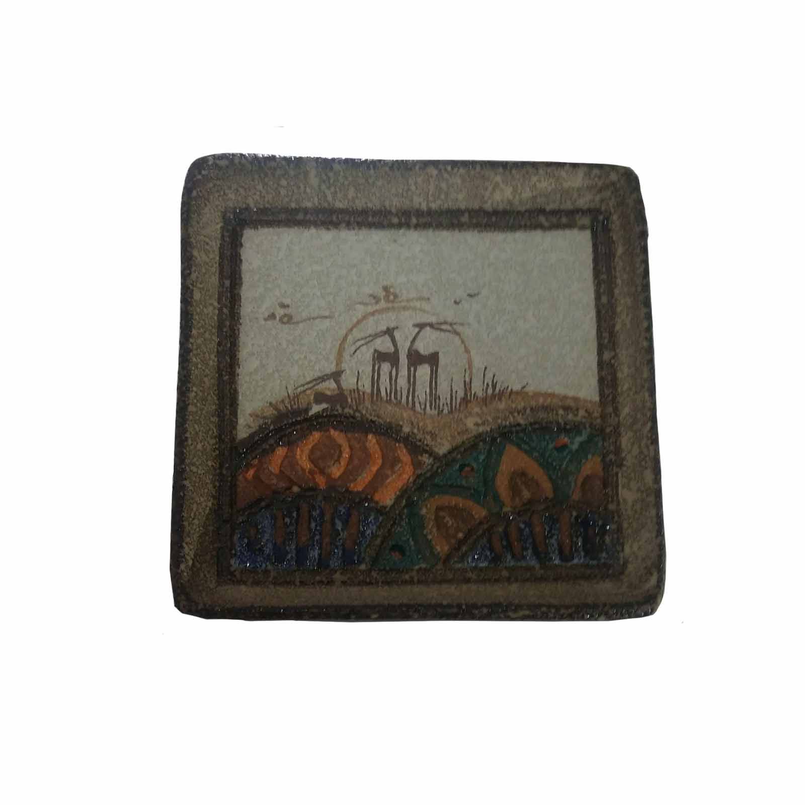 艺术陶瓷马克杯 – 装饰款，带杯垫，Masey 款