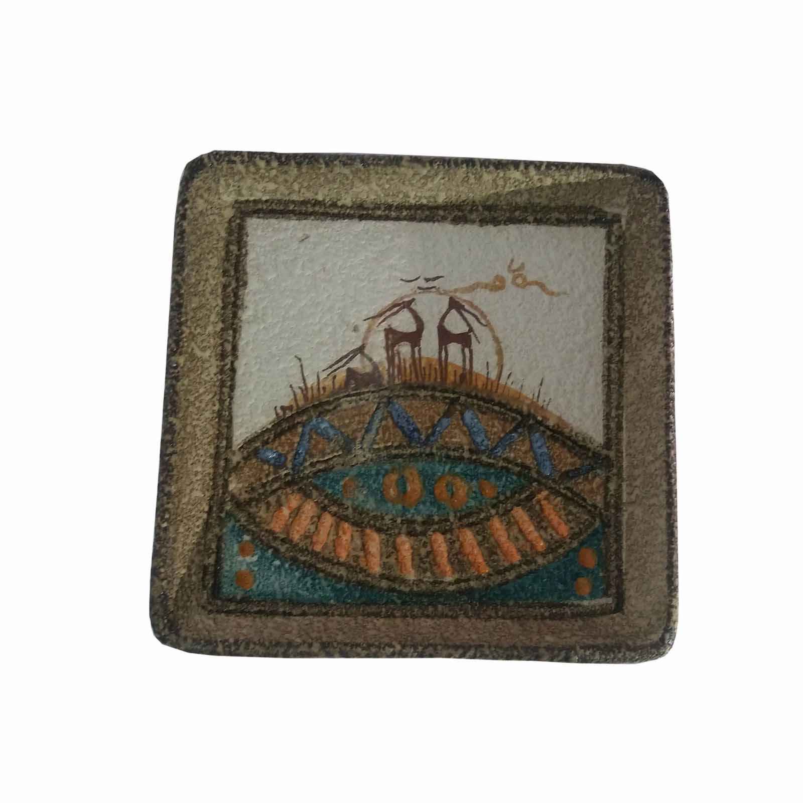 艺术陶瓷马克杯 – 装饰款,带杯垫,Mzlsm 款