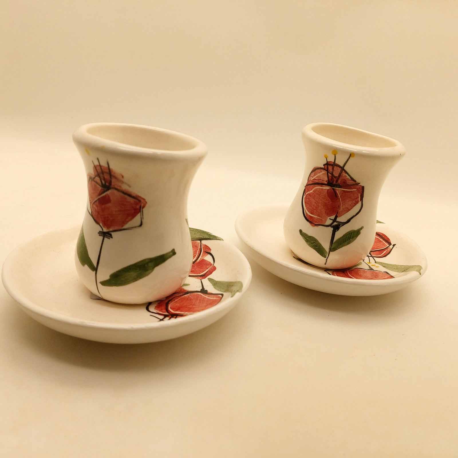 波斯茶杯套装（含茶托） – Shaghayegh 花卉陶瓷设计