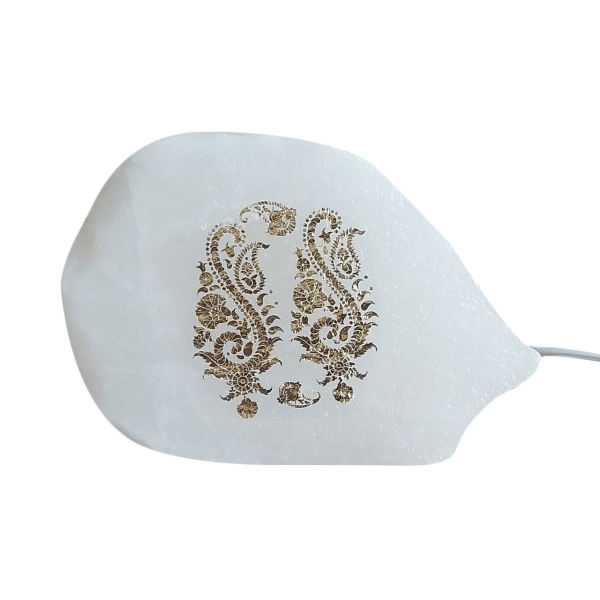 Main image of 波斯 Glow 盐灯 – 手工佩斯利图案款