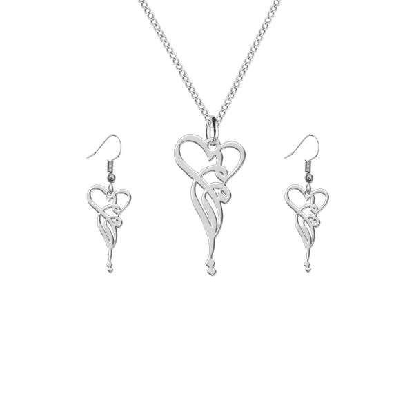 Main image of 波斯银命名项链与耳环套装 – Maryam