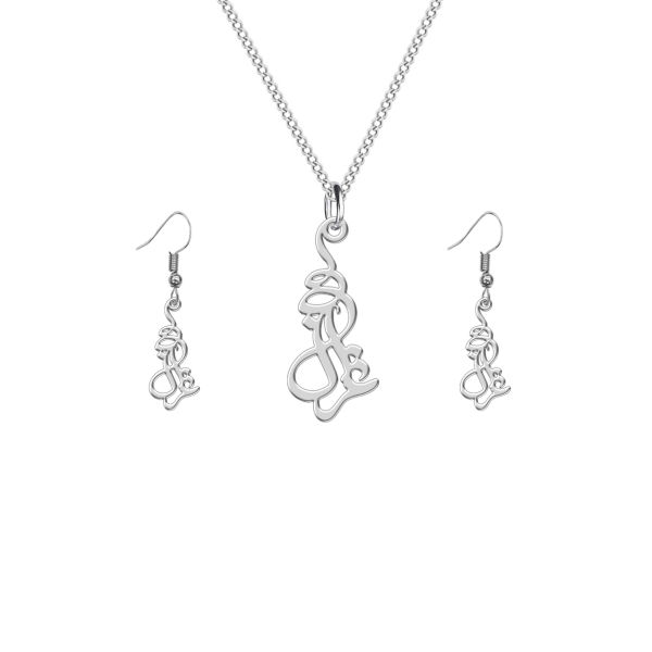 Main image of 波斯银项链与耳环套装 – Ghazal 款