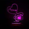 Thumbnail 3: 波斯 3D LED 夜灯 – 心形与爱字书法 Eshgh 款