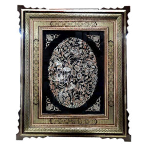 手工装裱波斯雕刻铜艺画 – 花园（传统墙饰）