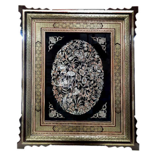 Main image of 手工装裱波斯雕刻铜艺画 – 花园（传统墙饰）