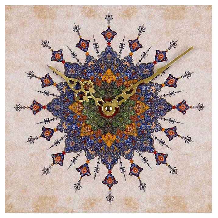 手工波斯木质壁挂时钟 – 几何图案 款式 Aram