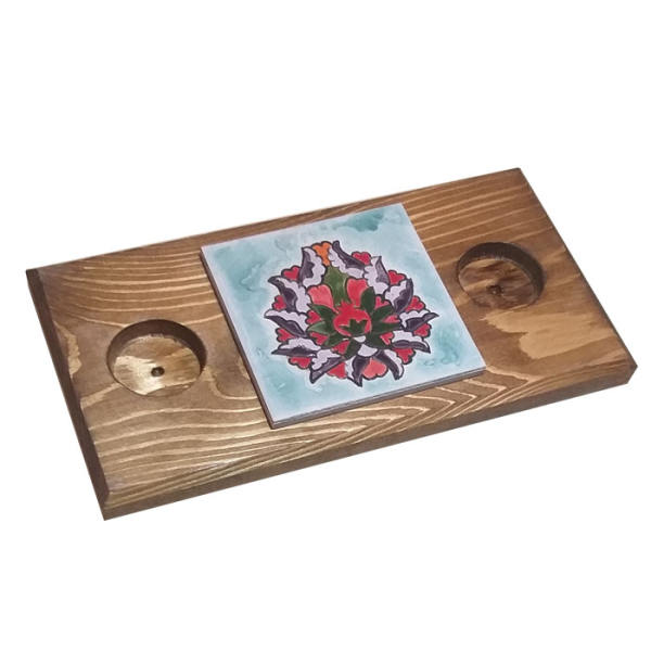 Main image of 乡村木质小蜡烛台桌面装饰 波斯 Shah Abbasi