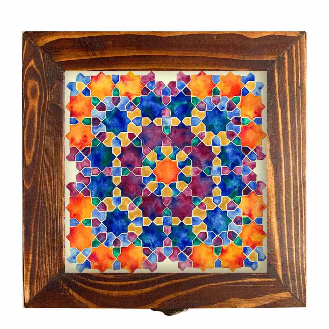 带波斯风格图案的礼品木盒 瓷砖款