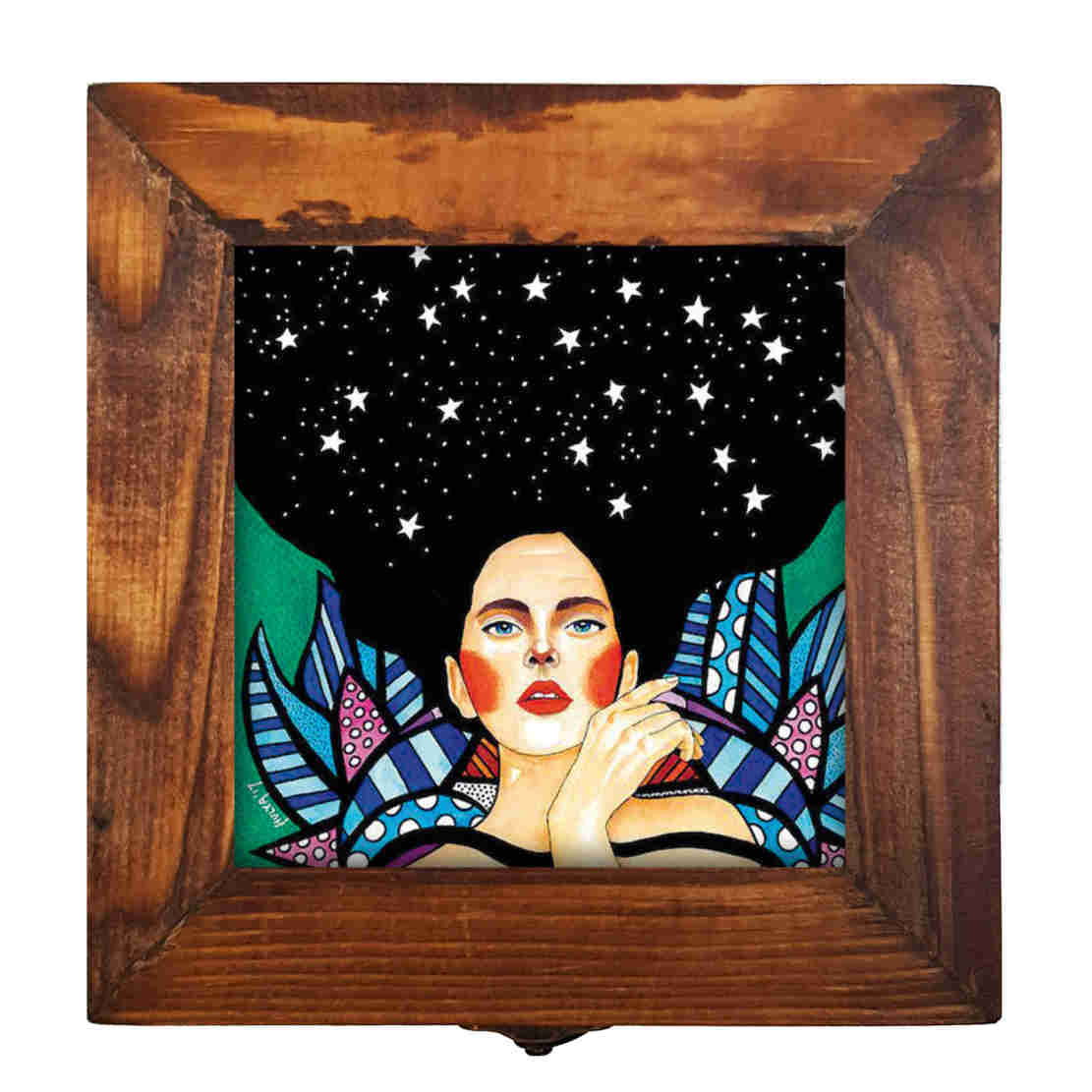 带波斯风格图案的礼品木盒 图画款