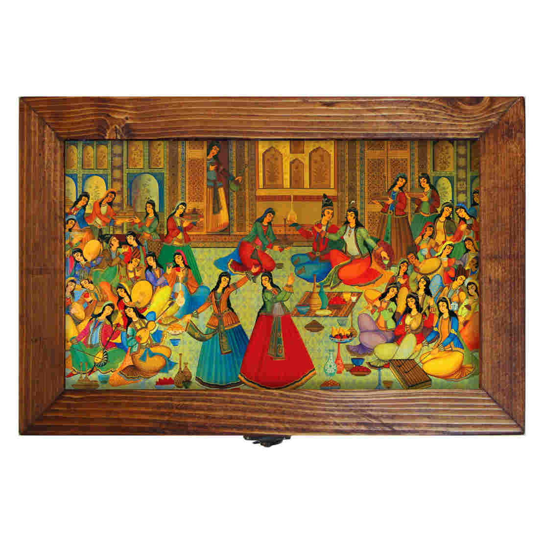 带波斯风格图案的礼品木盒 绘画款