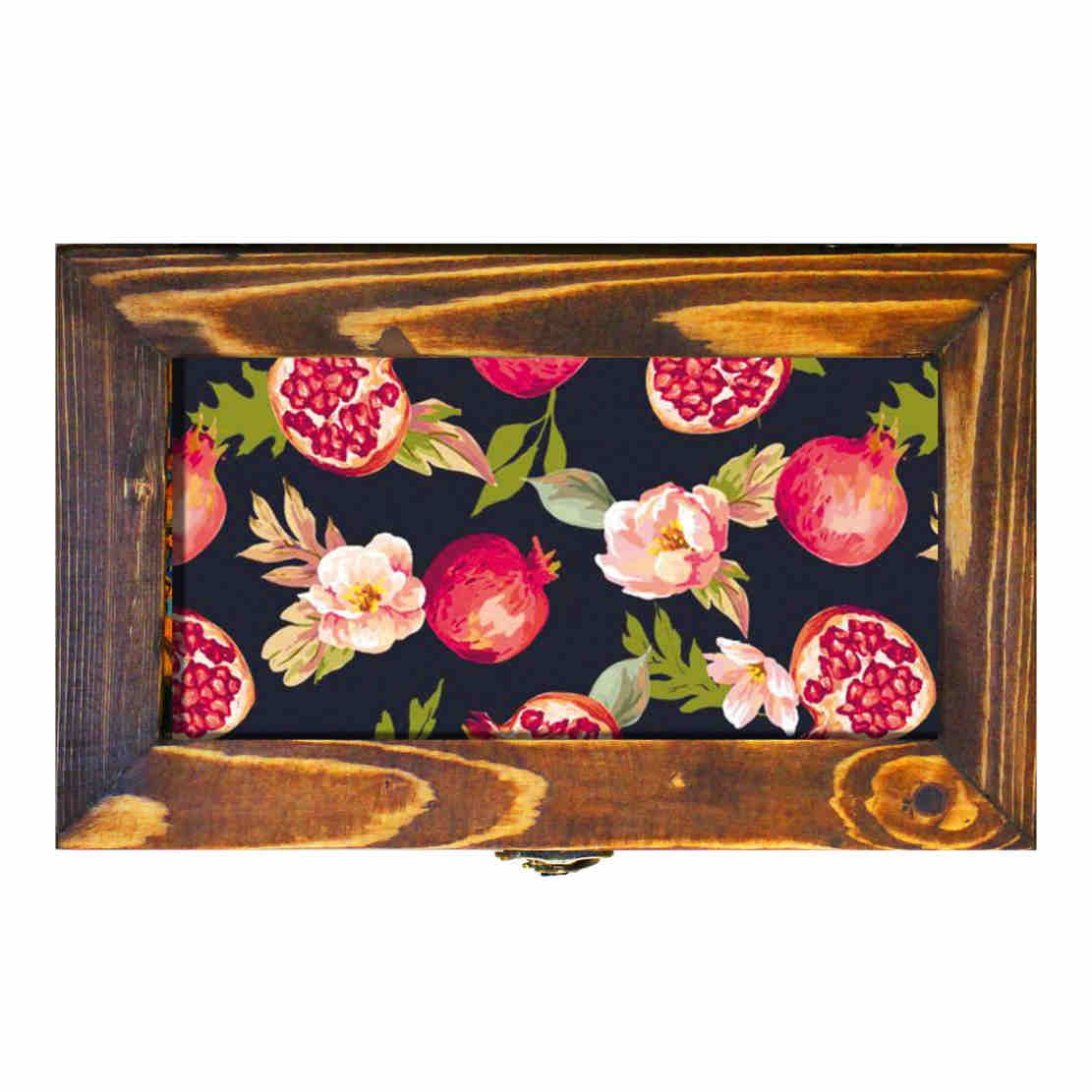 带波斯风格图案的礼品木盒 石榴款