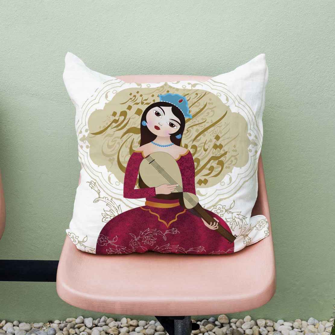 印花天鹅绒靠垫套 – 女孩设计（2件套）