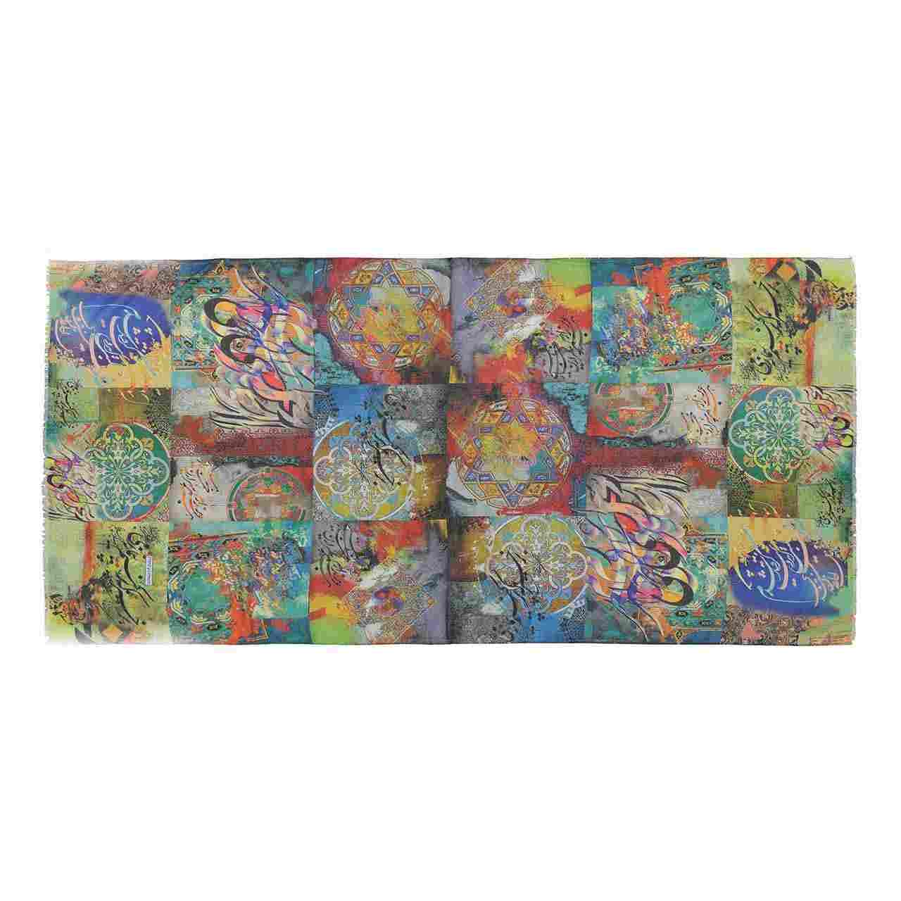 波斯印花女士披肩 – 艺术书法诗篇