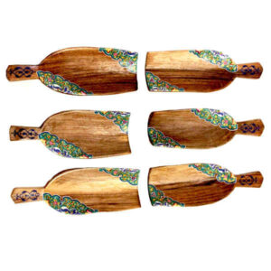 优雅木制 Haft-sin 套装，用于 Nowruz 波斯新年 Hoonarin 款