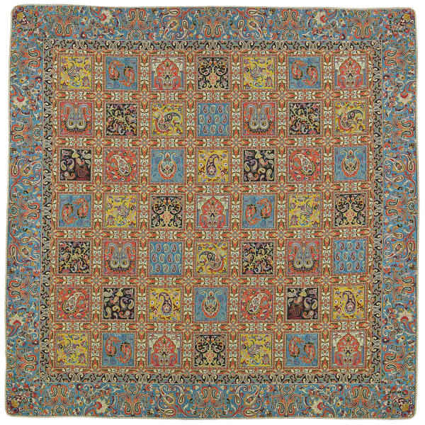 Main image of 波斯 Termeh 桌布 – 奢华花卉图案，Bakhtiari 款