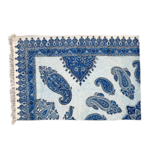 Main image of 波斯桌布：伊斯法罕传统 Kalamkari 印花 Bote 款