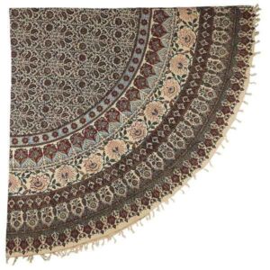 波斯桌布：伊斯法罕传统 Kalamkari 印花 Floral 款