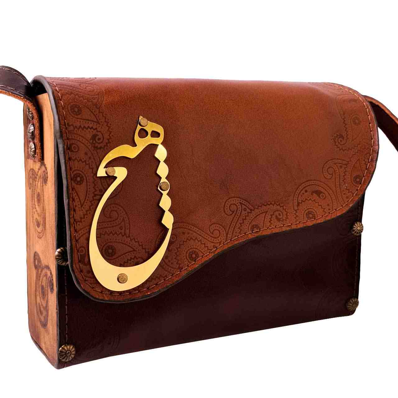 奢华手工皮革斜挎包 – 波斯 Hich 设计