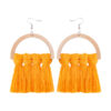 手工编织流苏耳环 – 圆形款