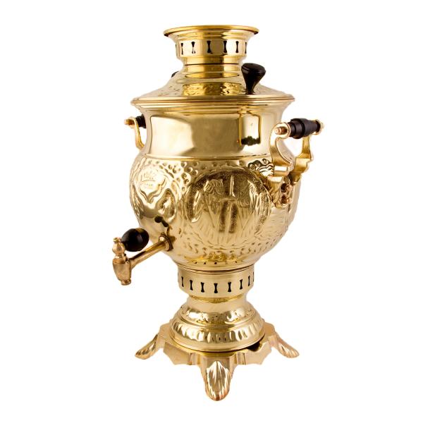 Main image of 波斯黄铜茶炊 装饰性木炭茶具 6升